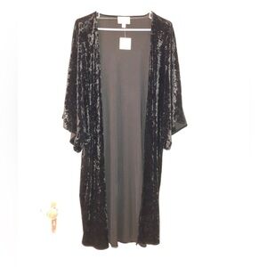 NWT_Black Velvet Longline Cardigan_NWT